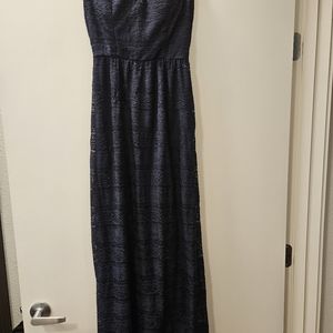 Navy Blue Sweetheart Lace Dress